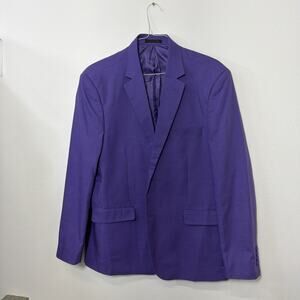 John Blair Purple Blazer Mens 42L Linen Rayon Blend Sport Coat Jacket 42 Long
